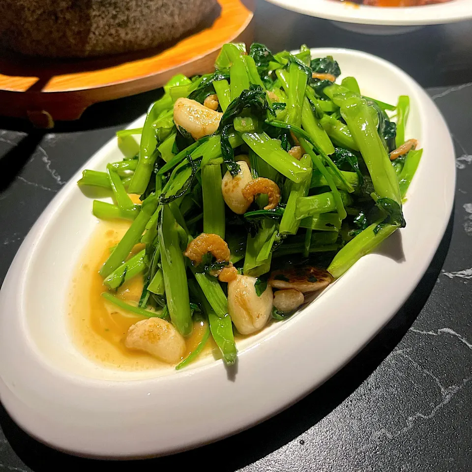 Sautéed water spinach with zijin paste|skyblueさん