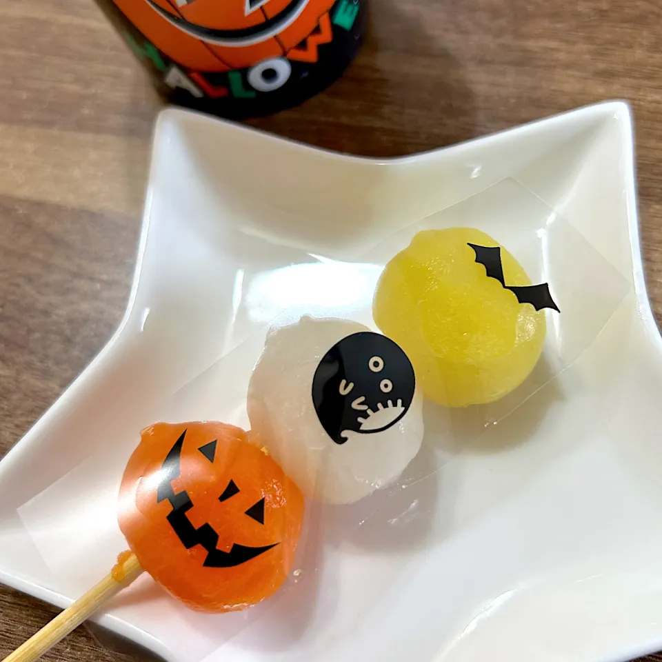 Snapdishの料理写真:ハロウィン⭐︎三色団子|ゆりちさん