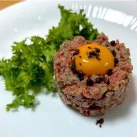 Snapdishの料理写真:パリのビストロの牛肉タルタル|Fuji's kitchenさん