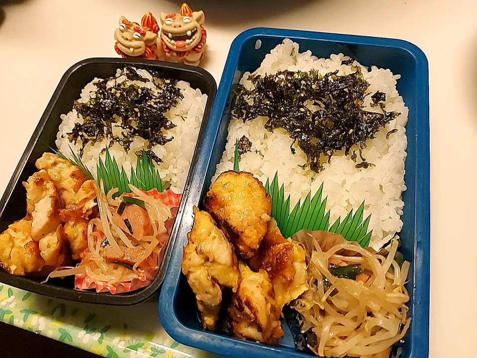 Snapdishの料理写真:娘弁当､息子弁当|みどりさん