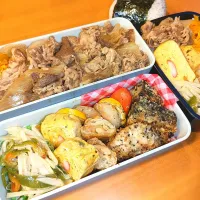 Snapdishの料理写真:次男・私弁当&おにぎり|tamagomagomagoさん