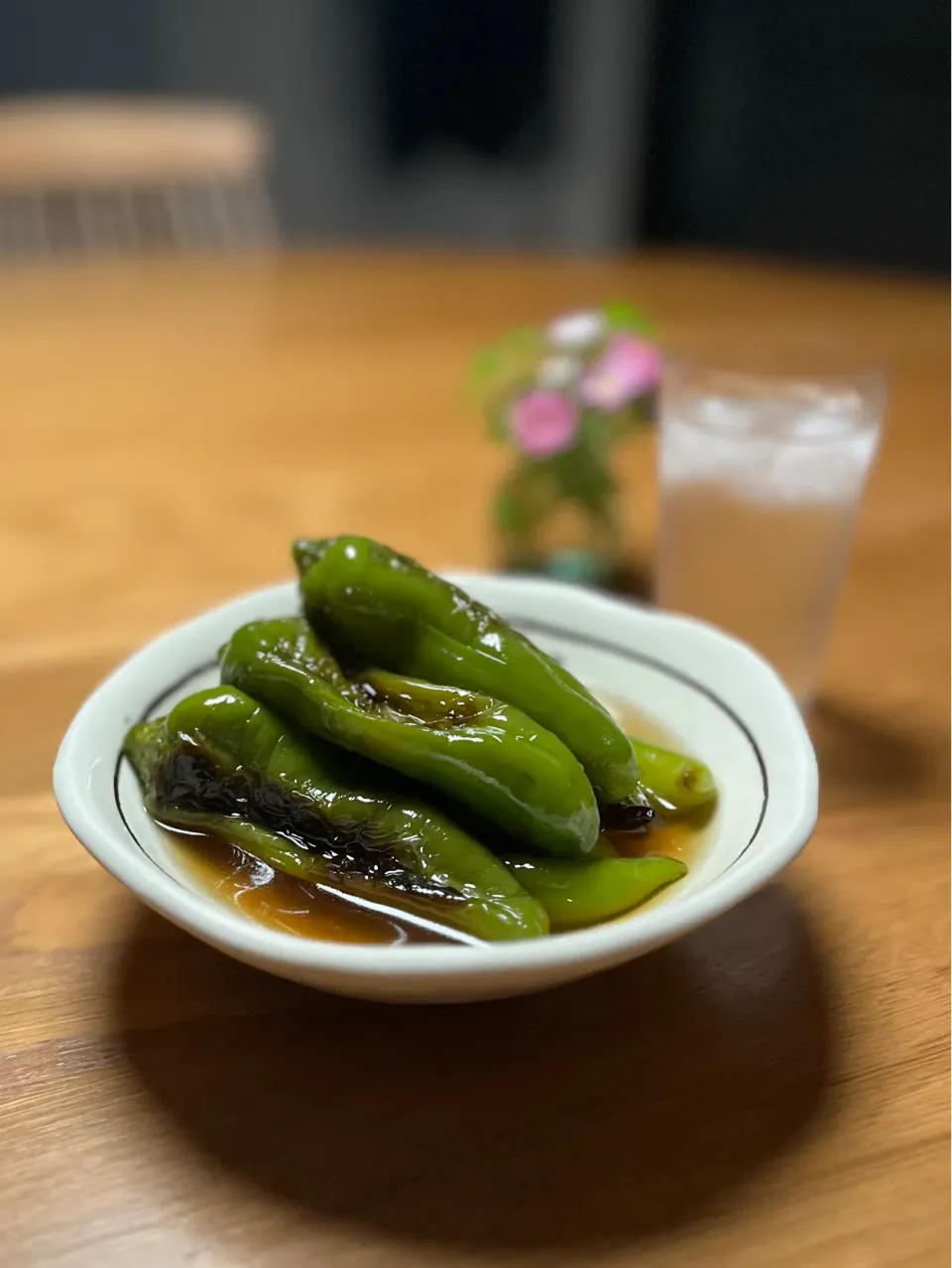 Snapdishの料理写真:10/29の夕食　万願寺とうがらしの焼き煮浸し|yoneさん