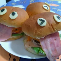 Snapdishの料理写真:おばけハンバーガー|尚輝さん