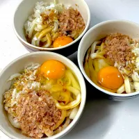 Snapdishの料理写真:伊勢うどん　釜玉風