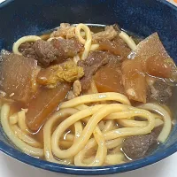 Snapdishの料理写真:ガッキ汁の〆うどん|ホッシーさん