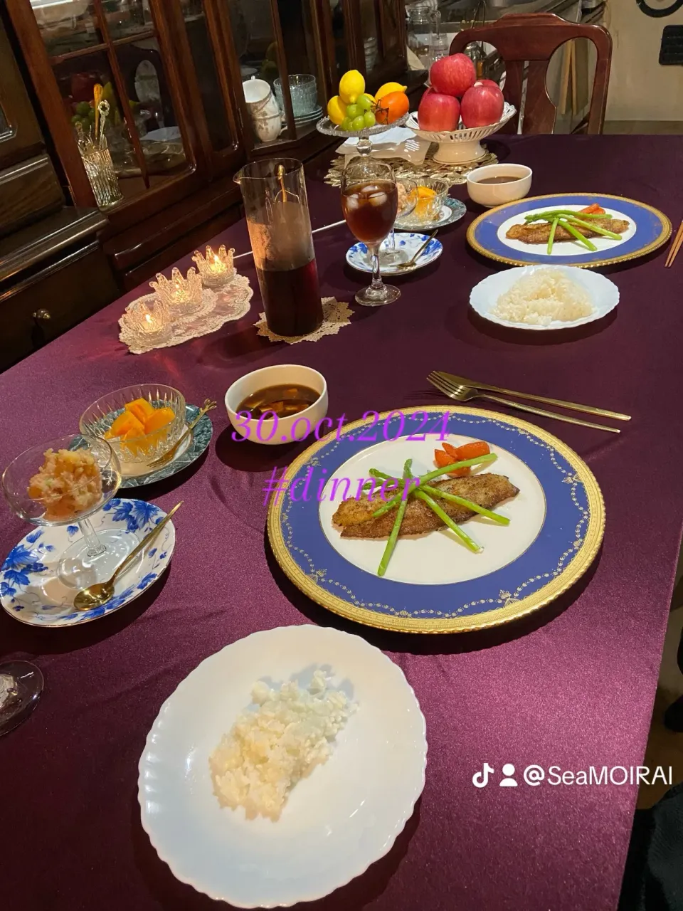 30.oct.2024
#dinner
右手オペを明日に控えた
オペ前，最後の晩餐🍽️
明日は朝からオペです☀️
次に左手も控えています
リハビリも頑張り
元通りにお料理作れる様に
ならなきゃですね！
ガンバレ自分💪|SEA👸MOIRAI 👸さん