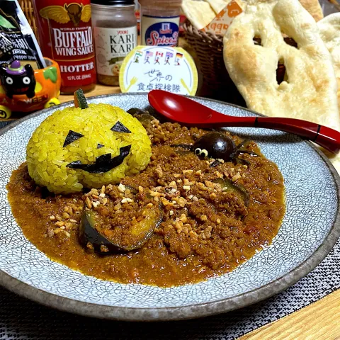 「バッファロー　ホッター」を使ってみたSnapdishの料理・レシピ写真:YOUKIで旅するカレーなるハロウィン🎃2024   ハロウィンキーマカレー