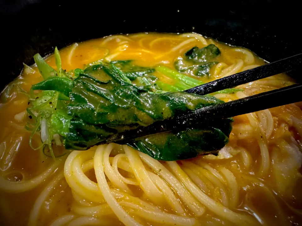 鶏むねとほうれん草のかぼちゃポタージュカレー温めん|半田手延べそうめんの店 阿波や壱兆さん