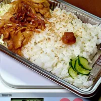 Snapdishの料理写真:上げ底豚生姜焼き弁当| ichiさん