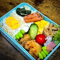 Snapdishの料理写真:なんとか間に合った息子のお弁当🍱|maSami＊さん