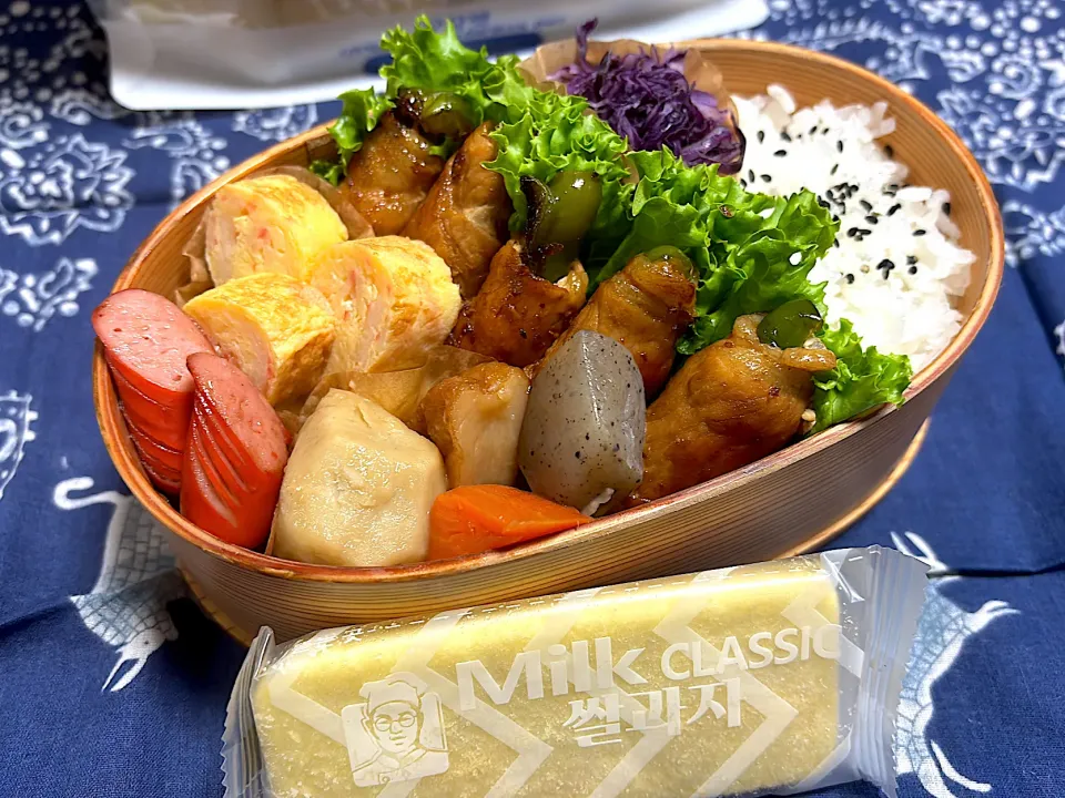 Snapdishの料理写真:ピーマン肉巻き弁当|roroさん