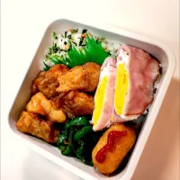 Snapdishの料理写真:男子高生弁当|ぽぽちゃんさん