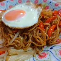 Snapdishの料理写真:レンチン焼きそば| Apolloさん