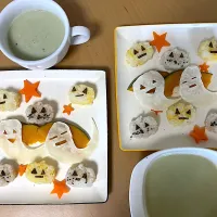 Snapdishの料理写真:2024＊ハロウィンあさごはん|みきのキッチン＊*さん