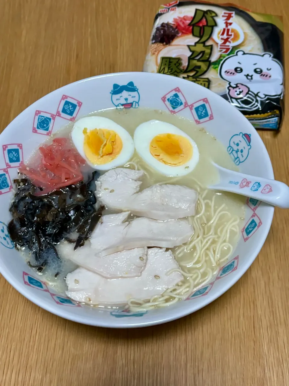 Snapdishの料理写真:10/31の夜ごはん~チャルメラ バリカタ麺 豚骨~|ゆかｕさん