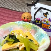 Snapdishの料理写真:小松菜とお揚げさんの炒め煮|イリヤさん