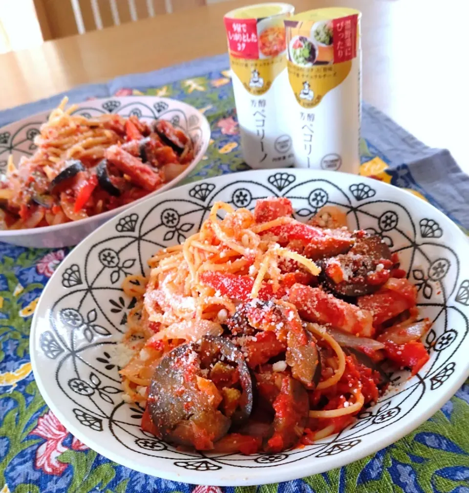 Snapdishの料理写真:茄子のトマトソースパスタ|kazさん