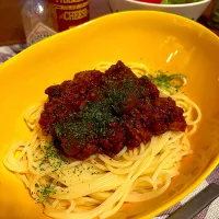 Snapdishの料理写真:きのこたっぷりミートソース🍝|Hiropanさん