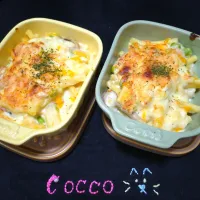 Snapdishの料理写真:エビとベーコンのマカロニグラタン✨|cocco+さん