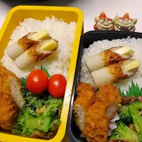 Snapdishの料理写真:夫弁当､娘弁当|みどりさん