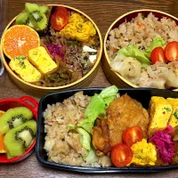 Snapdishの料理写真:今日の息子たち弁当|かなさん