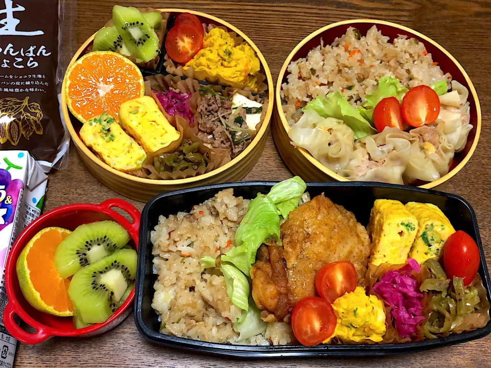 Snapdishの料理写真:今日の息子たち弁当|かなさん