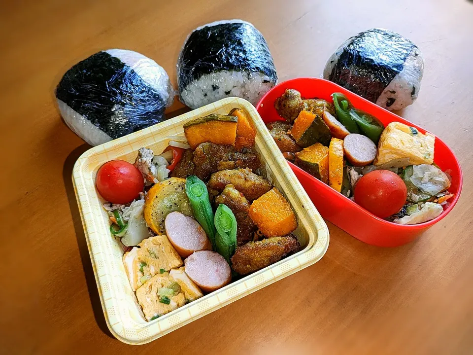 Snapdishの料理写真:次男・私弁当|tamagomagomagoさん