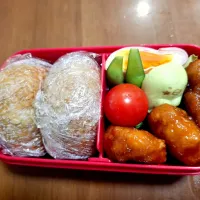 Snapdishの料理写真:焼きおにぎり弁当| Akikoさん