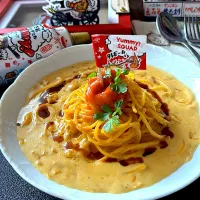 Snapdishの料理写真:Yummy豆乳クリームパスタ🍝