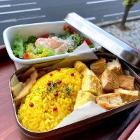 Snapdishの料理写真:ゴロゴロチキンカレーライス弁当