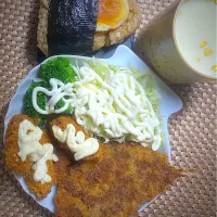 Snapdishの料理写真:牡蠣フライ鯵フライ定食|すくらんぶるえっぐさん