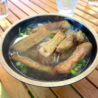 Snapdishの料理写真:Thai pork sausage and fish cakes noodles| skyblueさん