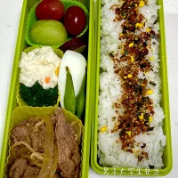 Snapdishの料理写真:男子大学生弁当|o-kazuさん