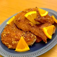 Snapdishの料理写真:念願の！オレンジチキン🍊🍗|べべべさん