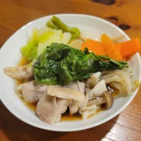 Snapdishの料理写真:今夜は鳥ももで水炊き|あんさん