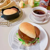 Snapdishの料理写真:猫ちゃんバーガー