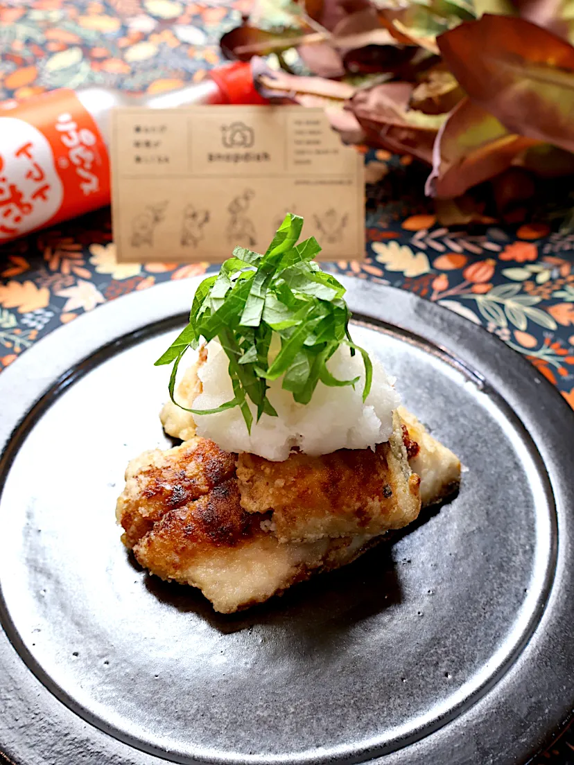 鯖の揚げ焼き おろしトマトユスポンがけ|めいめいさん