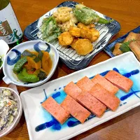 Snapdishの料理写真:頂き物 & 残り物で 晩ご飯|sakuramochiさん