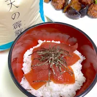 Snapdishの料理写真:青天の霹靂でマグロの漬け丼！|ikumonさん