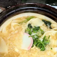 Snapdishの料理写真:両親の昼ごはん　ひもかわうどん