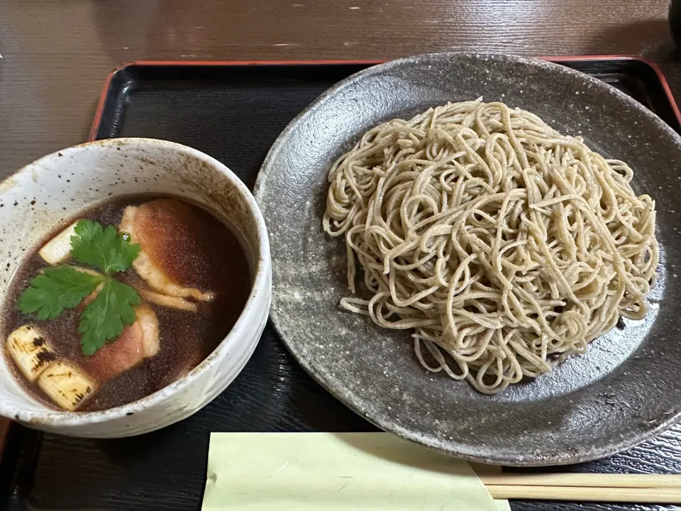 鴨汁そば大盛🦆🌋、蕎麦米入りとろろご飯セット🍚|buhizouさん