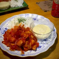 Snapdishの料理写真:鶏と3種きのこトマト煮込み|もえさん