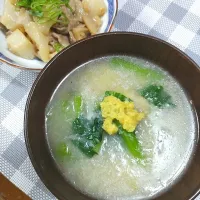 たたきれんこんと豚肉の味噌煮
れんこんのすりおろし汁|samutanさん