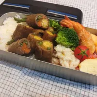 Snapdishの料理写真:肉巻き弁当　258|キャンディさん