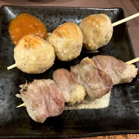 Snapdishの料理写真:鶏ハツ&つくね|しのぶさん