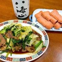 Snapdishの料理写真:冷蔵庫整理の晩ご飯|sakuramochiさん