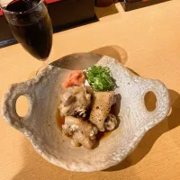 Snapdishの料理写真:豚足と赤ワイン|ちゃみこさん