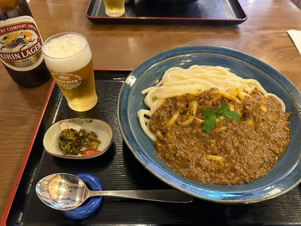 キーマカレーうどん大盛、ラガー🍺|buhizouさん