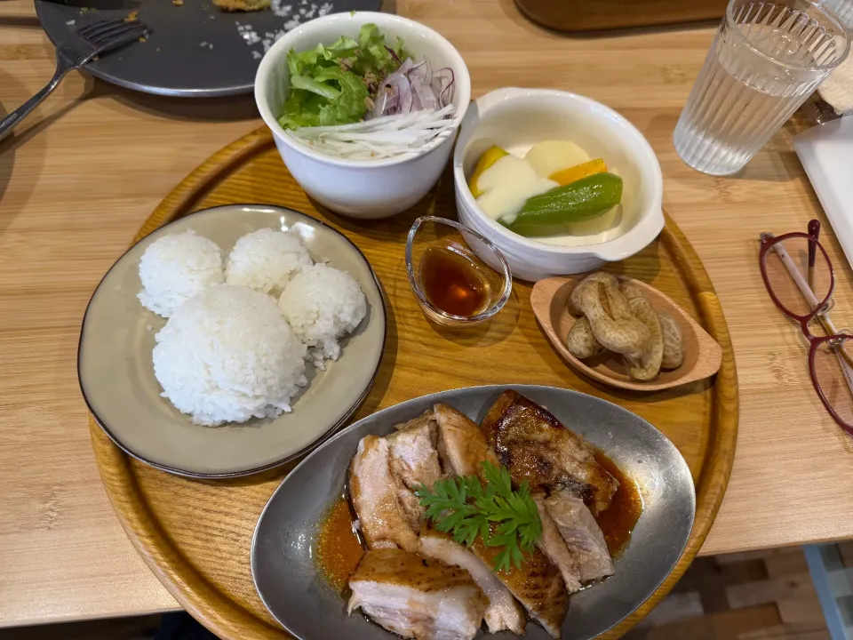 分厚い豚肉醤油焼き|ゆっきーさん