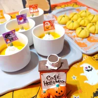 Snapdishの料理写真:かぼちゃプリン🎃かぼちゃクッキー|wakabachanさん